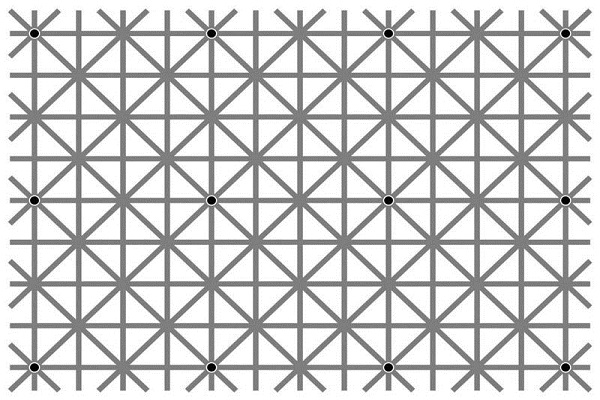 Illusione ottica di Ninio: quanti puntini vedi nella foto?